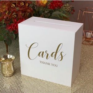 White Wooden Card Box